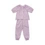 Homewear - Women's pyjamas in organic cotton - Lila heart - HOLI AND LOVE