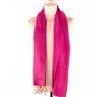 Scarves - The Fuchsia Raw Silk Krama - KRAMA HERITAGE