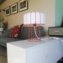 Decorative objects - Red and white “Paul” lamp - ATELIER SAINT-SÉBASTIEN