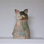 Ceramic - Bouddha-cat - Buddha Animal - BLEU TERRE