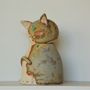 Ceramic - Bouddha-cat - Buddha Animal - BLEU TERRE