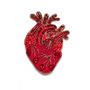 Jewelry - Handmade heart brooch embroidered with pearls - HELLEN VAN BERKEL HEARTMADE PRINTS