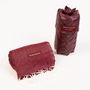 Scarves - The Bordeaux Small Warm Krama - KRAMA HERITAGE