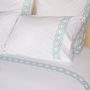 Bed linens - Turquoise and Green Polka Flat Sheet - ALDÉLINDA HOME
