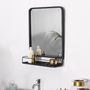 Mirrors - Moselle Wall Mirror With Shelf  - MH LONDON