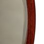 Mirrors - Stewart Modern Bevelled Wall Mirror - Walnut 24 Inch  - MH LONDON