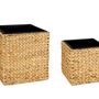 Caskets and boxes - Set of 2 planters made of water hyacinth; 36,5x36,5x37 cm/29x29x27 cm AX22213  - ANDREA HOUSE