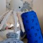 Throw blankets - Quilted plaid in organic cotton - Blue bird - HOLI AND LOVE