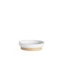 Soap dishes - Soap dish in white polyresin and ash wood Ø11,5x3 cm BA22081 - ANDREA HOUSE