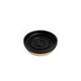 Soap dishes - Black polyresin and ash wood soap dish Ø11,5x3 cm BA22091  - ANDREA HOUSE