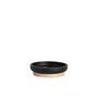 Soap dishes - Black polyresin and ash wood soap dish Ø11,5x3 cm BA22091  - ANDREA HOUSE