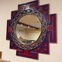 Mirrors - Sri Yantra Mirror Mandala, Sacred Geometry, Wood Wall Decor - BHDECOR