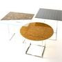 Dining Tables - Golden Coloured Silk Kyoto Glass ”SUI Table” - NISHIJIN OKAMOTO