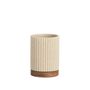 Installation accessories - BEIGE POLYRESINE/ACACIA TOOTHBRUSH HOLDER Ø8X11 BA22103 - ANDREA HOUSE