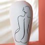 Vases - Women's matte white vase  - AMADEUS