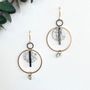 Jewelry - Asymmetrical earrings, gilded with fine gold. - NAO JEWELS