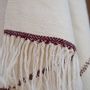 Unique pieces - Blanket White GAWA  - BHUTAN TEXTILES