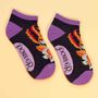 Socks - Fantasy Floral Trainer Socks - Navy - POWDER DESIGN