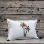 Fabric cushions - Bali cotton/velvet cushion     - FEBRONIE