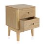 Night tables - Ash and pine wood bedside table 40x33x53 cm MU69015 - ANDREA HOUSE