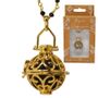 Scent diffusers - Gold Cage Diffuser Necklace - LIA (Black Crystal Beaded Jumping/Black Lava Ball) - IRRÉVERSIBLE