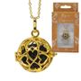 Scent diffusers - Gold cage diffuser necklace - MIA (long necklace/black lava ball) - IRRÉVERSIBLE