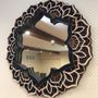 Miroirs - Miroir mural Art Déco, miroir noir, miroir à cadre en bois - BHDECOR