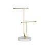Installation accessories - Marble effect polyresin/gold metal jewellery stand 20x12x30 cm BA22176 - ANDREA HOUSE