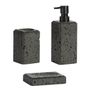 Installation accessories - Black travertine soap dispenser 7x7x19 cm BA22184  - ANDREA HOUSE