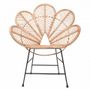 Chaises - COQUELICOT- Chaise en rotin forme fleur - L'ATELIER DES CREATEURS