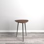 Tables de nuit - Table d'appoint Astra en bois de manguier et métal en noyer et noir - MH LONDON