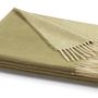 Throw blankets - light throws  with fringes - uni - BIEDERLACK