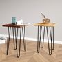 Tables de nuit - Table d'appoint Jazz en bois de manguier et fer en naturel et noir - MH LONDON