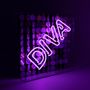 Objets de décoration - Boîte à néon en acrylique 'Diva' avec paillettes - LOCOMOCEAN