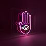 Decorative objects - 'All Seeing Eye' Large Acrylic Box - Neon Light with Graphic - LOCOMOCEAN