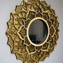 Mirrors - Art Deco Wall Mirror, Black Mirror, Wood Frame Mirror - BHDECOR