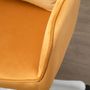 Office seating - Yellow velvet massage office chair - AOSOM BUSINESS