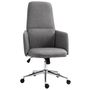 Office seating - Adjustable Swivel Manager Office Chair Metal Fabric Grey - AOSOM BUSINESS