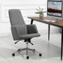 Office seating - Adjustable Swivel Manager Office Chair Metal Fabric Grey - AOSOM BUSINESS