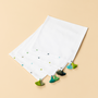 Decorative objects - NAPKIN - WHITE WITH POMPONS AND EMBROIDERY - OMAO. - MIA ZIA