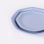 Formal plates - The octagonal porcelain plate - Light blue - OGRE LA FABRIQUE