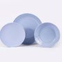 Couverts & ustensiles de cuisine - L'assiette creuse ronde en porcelaine - Bleu clair - OGRE LA FABRIQUE
