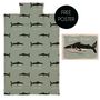 Bed linens - ORGANIC COTTON DUVET COVER/whale+free poster. - STUDIOLOCO