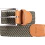 Leather goods - Khaki braided belt - VERTICAL L ACCESSOIRE