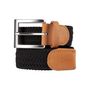 Leather goods - Black braided belt - VERTICAL L ACCESSOIRE