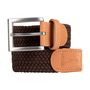 Leather goods - Brown braided belt - VERTICAL L ACCESSOIRE