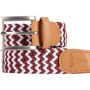 Leather goods - White burgundy braided belt - VERTICAL L ACCESSOIRE