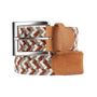 Leather goods - Brown White Brown Braided Belt - VERTICAL L ACCESSOIRE