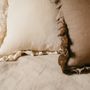 Decorative objects - Ivory linen and cotton cushion 45x45 cm AX22116 - ANDREA HOUSE