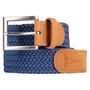 Leather goods - Blue braided belt - VERTICAL L ACCESSOIRE